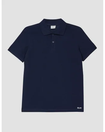 Tricou polo cu model uni, Bleumarin
