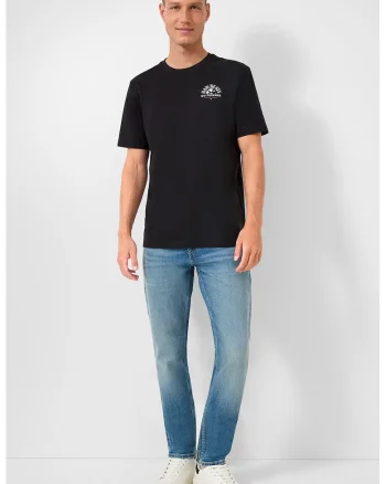 Blugi slim fit cu talie medie, Albastru prafuit