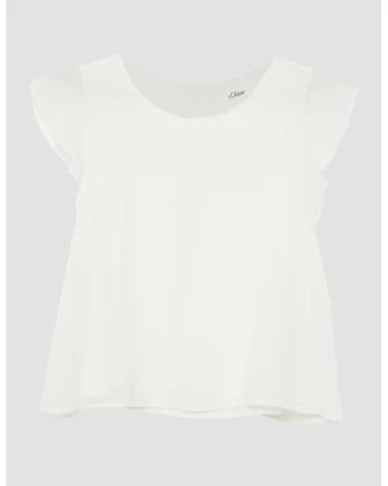 Bluza cu maneci fluture, Alb murdar