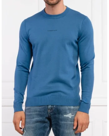 Pulover Barbati, Calvin Klein Albastru, Bumbac, Albastru