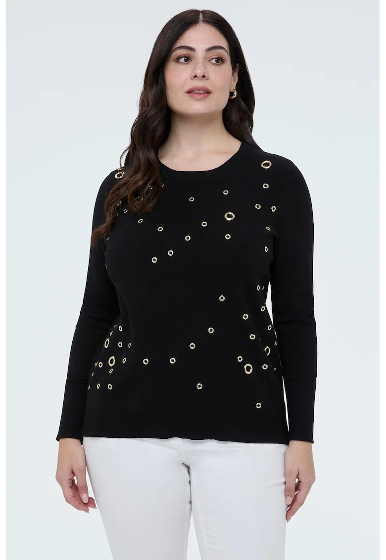 Pulover cu nituri, Negru