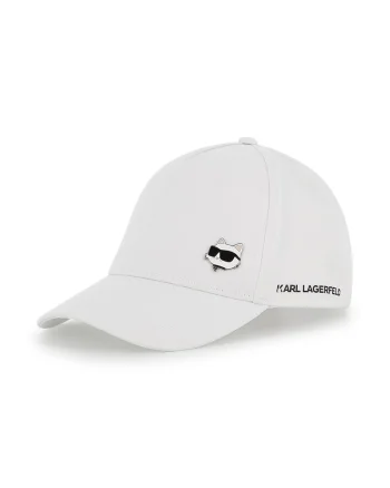 Sapca din bumbac cu logo, Alb optic