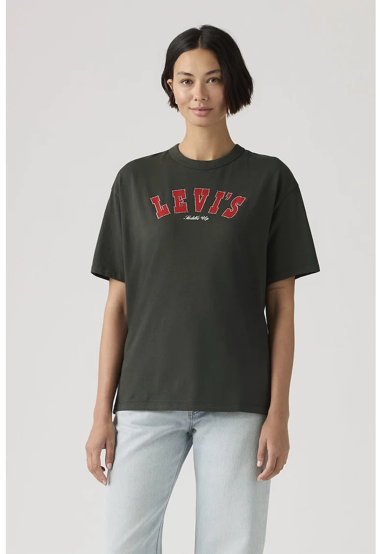 Tricou lejer din bumbac cu imprimeu