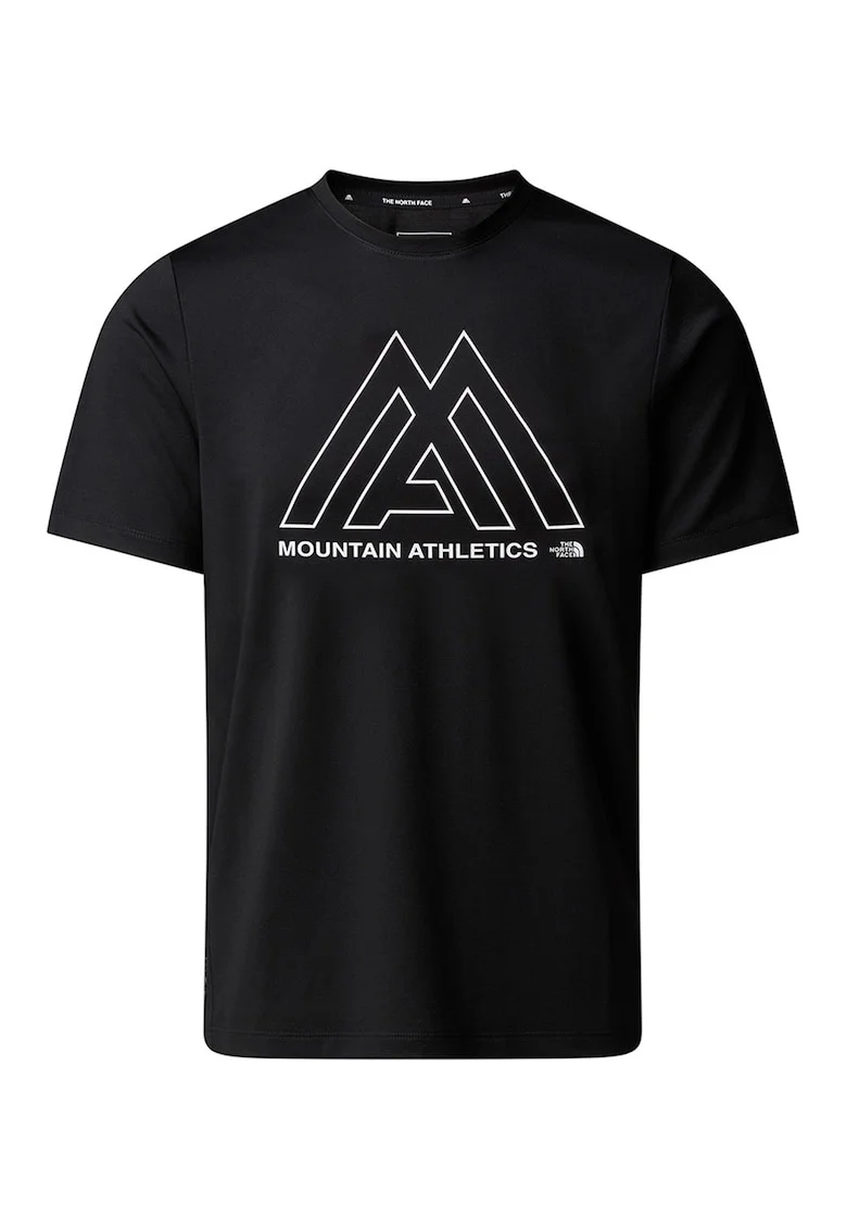 Tricou cu decolteu la baza gatului pentru antrenament Mountain Athletics, Negru