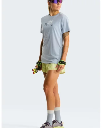 Tricou cu logo pentru fitness, Albastru azur