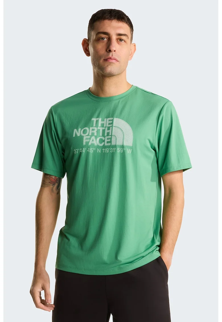 Tricou cu logo pentru antrenament, Verde aquamarin