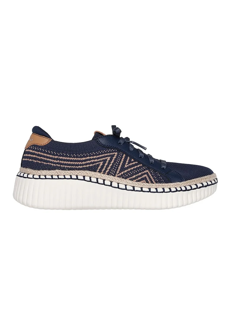 Pantofi sport cu aspect tricotat Wilshire Bellevue, Caramel/Bej deschis/Bleumarin