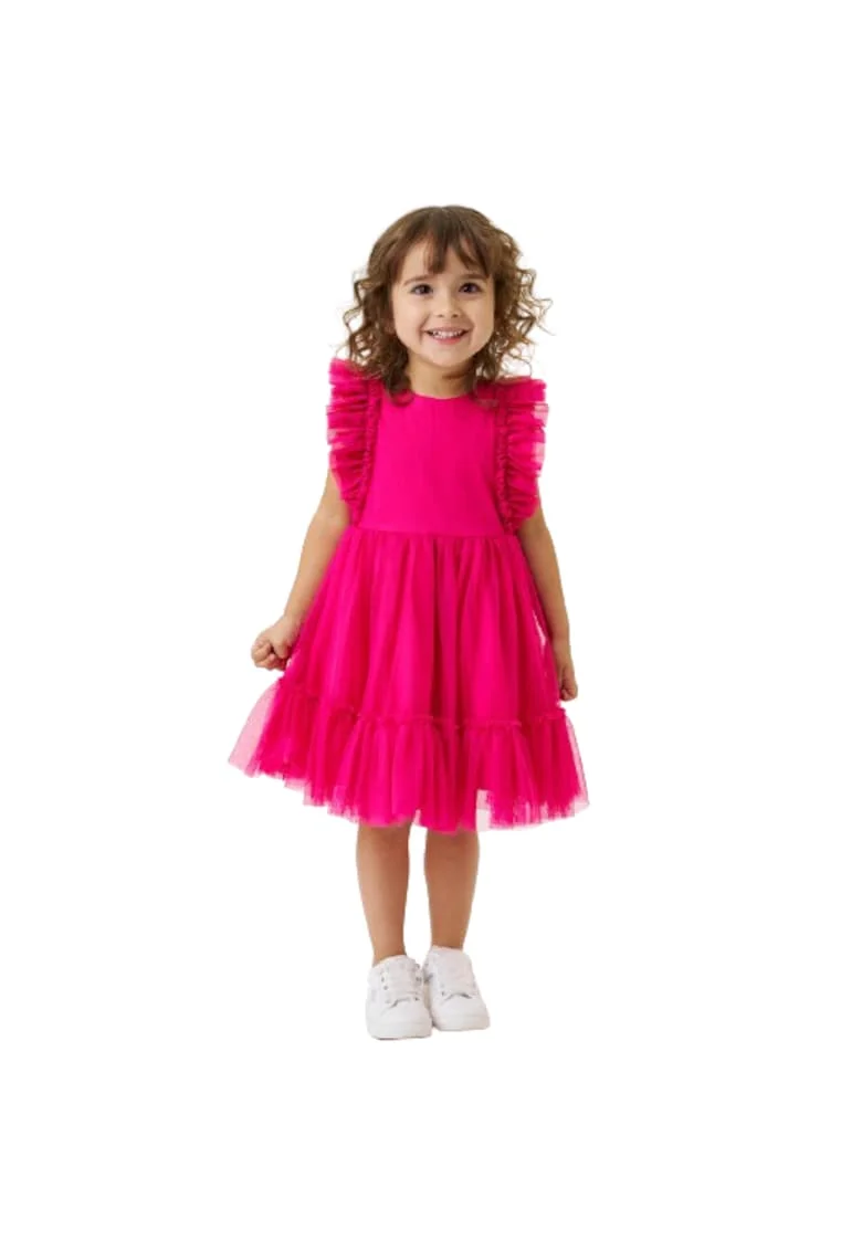 Rochie din tull pentru fete,  4.8316, Fucsia, Fucsia