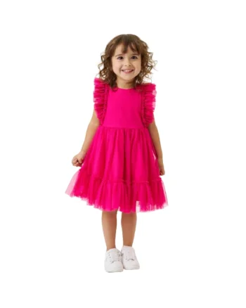 Rochie din tull pentru fete,  4.8316, Fucsia, Fucsia