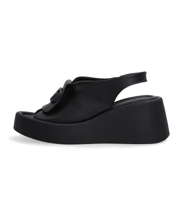 Pantofi din piele cu platforma wedge,