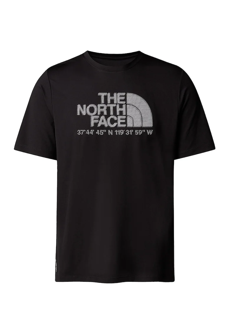 Tricou cu logo pentru antrenament, Negru/Alb murdar