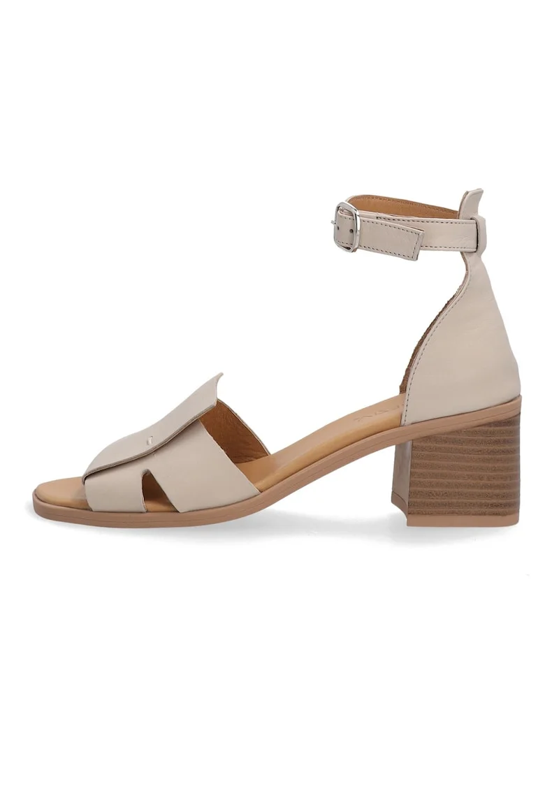 Sandale elegante cu toc si varf patrat