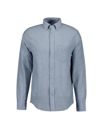 Camasa regular fit cu guler Oxford, Albastru