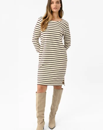 Rochie midi bumbac  bej/visiniudwqfw