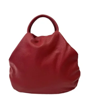 Geanta dama din piele naturala  Freira, Rosu, 33 x 32 x 13 cm