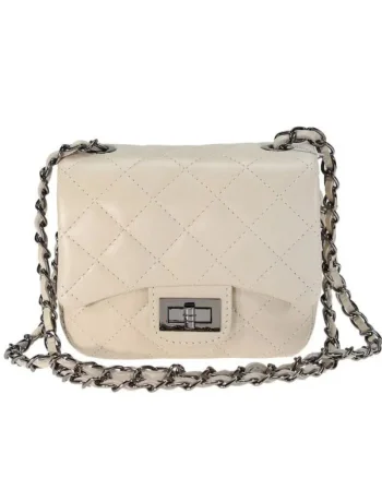 Borseta dama din piele naturala  Christine, Beige Clair