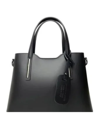 Geanta dama din piele naturala  Maggie, Negru, 32 x 22 x 12 cm