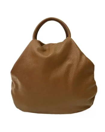 Geanta dama din piele naturala  Freira, Coniac, 33 x 32 x 13 cm