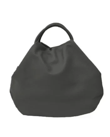 Geanta dama din piele naturala  Freira, Gri inchis, 33 x 32 x 13 cm