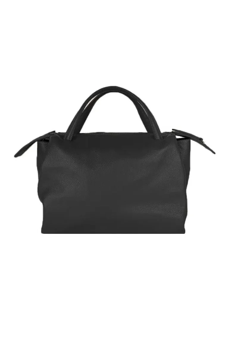 Geanta dama de mana din piele naturala  Consuelo, Negru, 38 x 28 x 18 cm