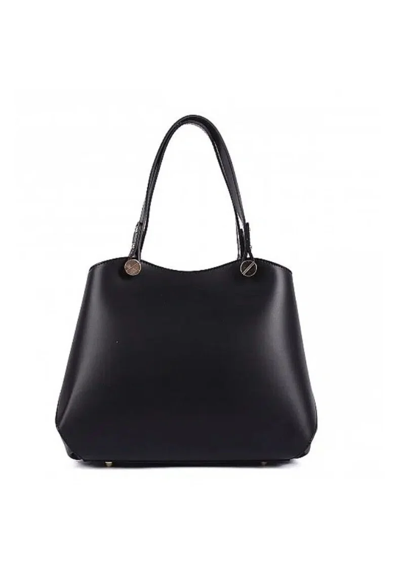 Geanta dama din piele naturala  Maddy, Negru, 34 x 25 x 12 CM