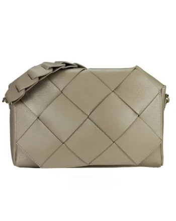 Geanta dama din piele naturala  Mara, Maro taupe, 35 x 23 x 10 cm