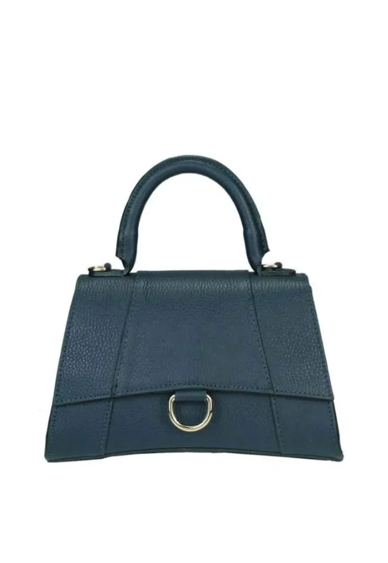 Geanta dama din piele naturala  Arden, Verde aquamarin, 24 x 16 x 9 cm