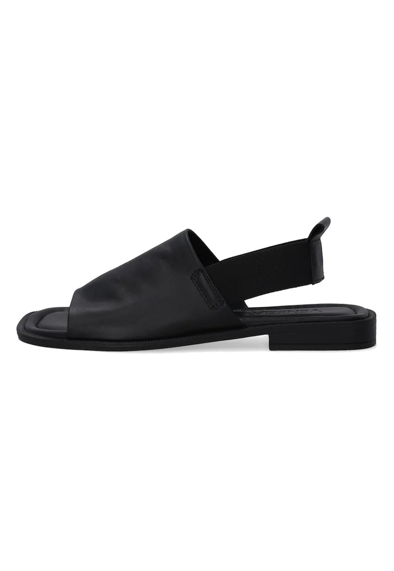 Sandale din piele neagra cu elastic