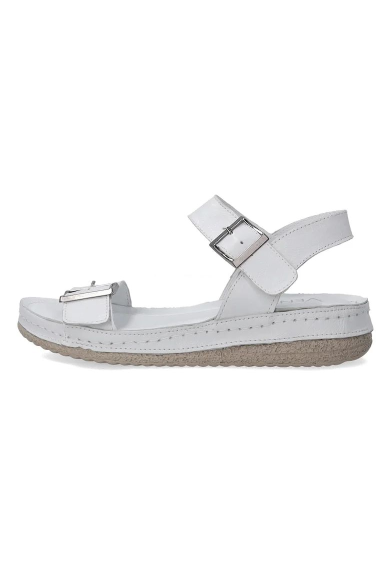 Sandale din piele captusite cu piele, Alb