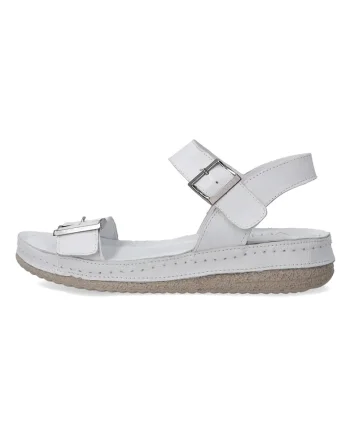 Sandale din piele captusite cu piele, Alb