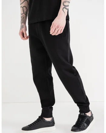 Pantaloni conici din amestec de bumbac, Auriu/Negru