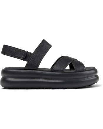 Sandale flatform de piele Pelotas Flota Up, Negru