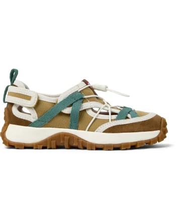 Pantofi sport Drift Trail din piele intoarsa cu insertii din material textil, Maro