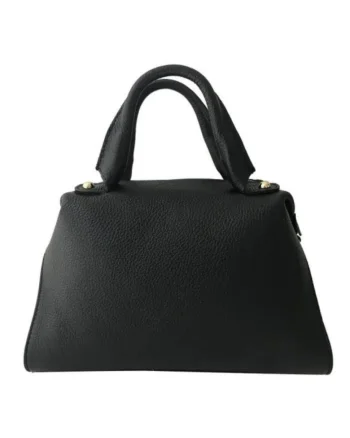 Geanta dama din piele naturala  Iolanda, Negru, 31 x 19 x 11 cm