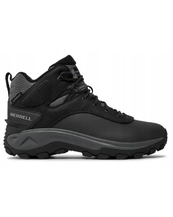 Ghete sport barbati  Thermo Kiruna 2 Mid, impermeabile, cu talpa aderenta, negru, piele naturala