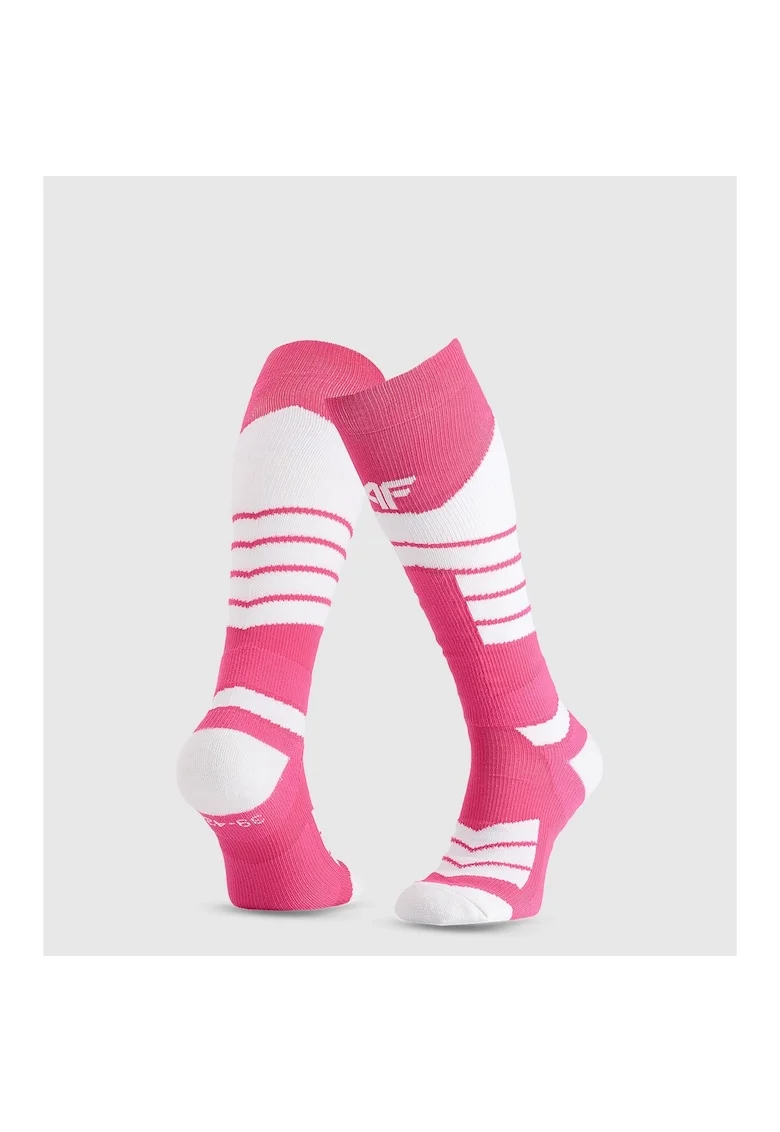 Sosete sport dama  roz, 43-46 EU, tehnologie 4FWarm, inaltimea peste genunchi