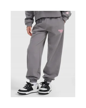 Pantaloni sport fete  bumbac, gri