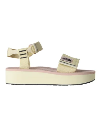 Sandale cu talpa flatform si barete cu inchidere velcro Skeena, Bej deschis
