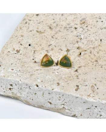 Cercei  din lut polimeric si rasina epoxidica, forme unice, multicolor, 5x5cm