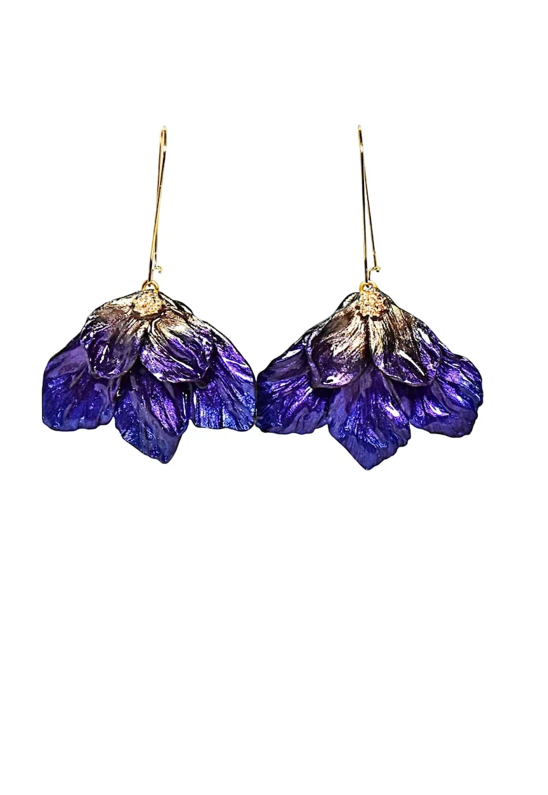 Cercei Leila, Auriu/Violet/Albastru