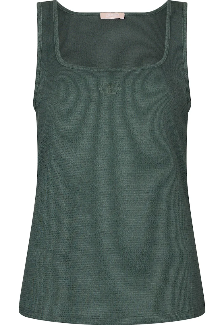 Top cu decolteu patrat, Verde