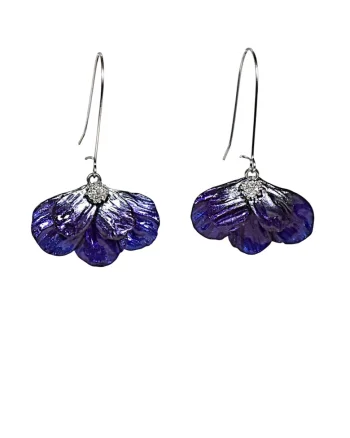 Cercei Milena, Violet/Albastru/Argintiu