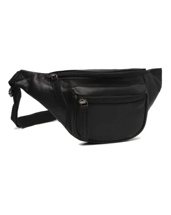 Borseta unisex piele naturala, 2 litri, Jack,, Negru