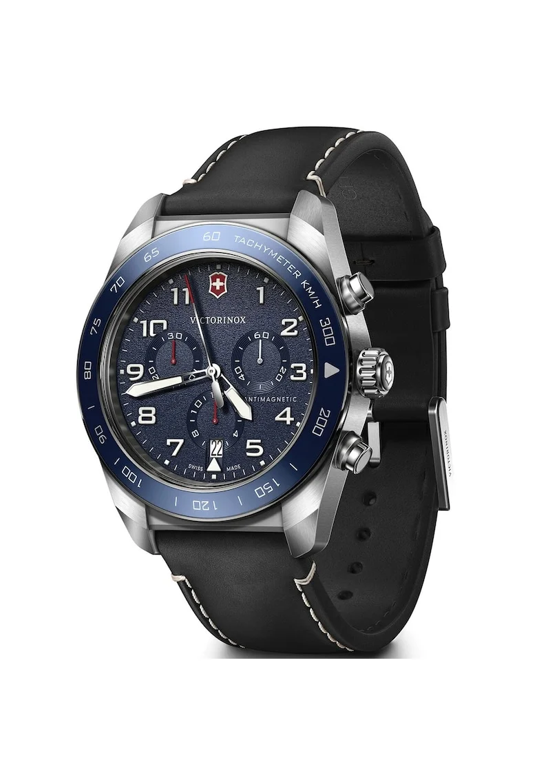 Ceas barbatesc  Quartz, 42mm, 10ATM, Negru