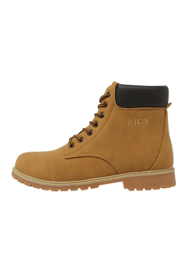 Bocanci de piele ecologica Maverick, Caramel
