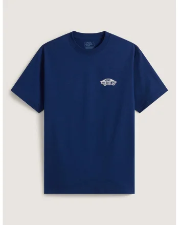 Tricou cu logo Double Standard, Alb/Albastru indigo