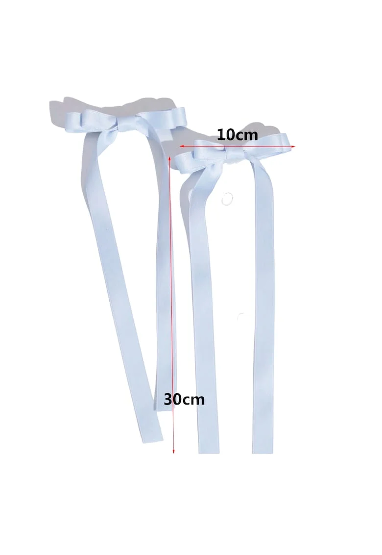 Agrafe de par cu fundite din satin bleu – Accesorii elegante si delicate pentru fetite, ideale pentru orice ocazie
