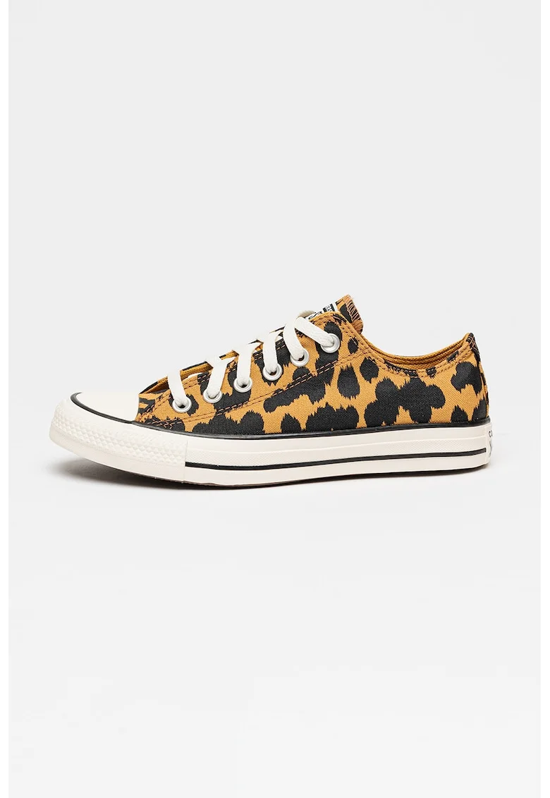 Tenisi din panza cu model animal print Chuck Taylor All Star, Maro inchis/Maro camel