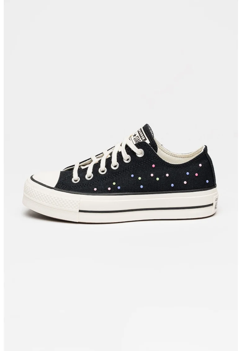 Tenisi low-cut cu talpa flatform Chuck Taylor All Star Lift, Negru