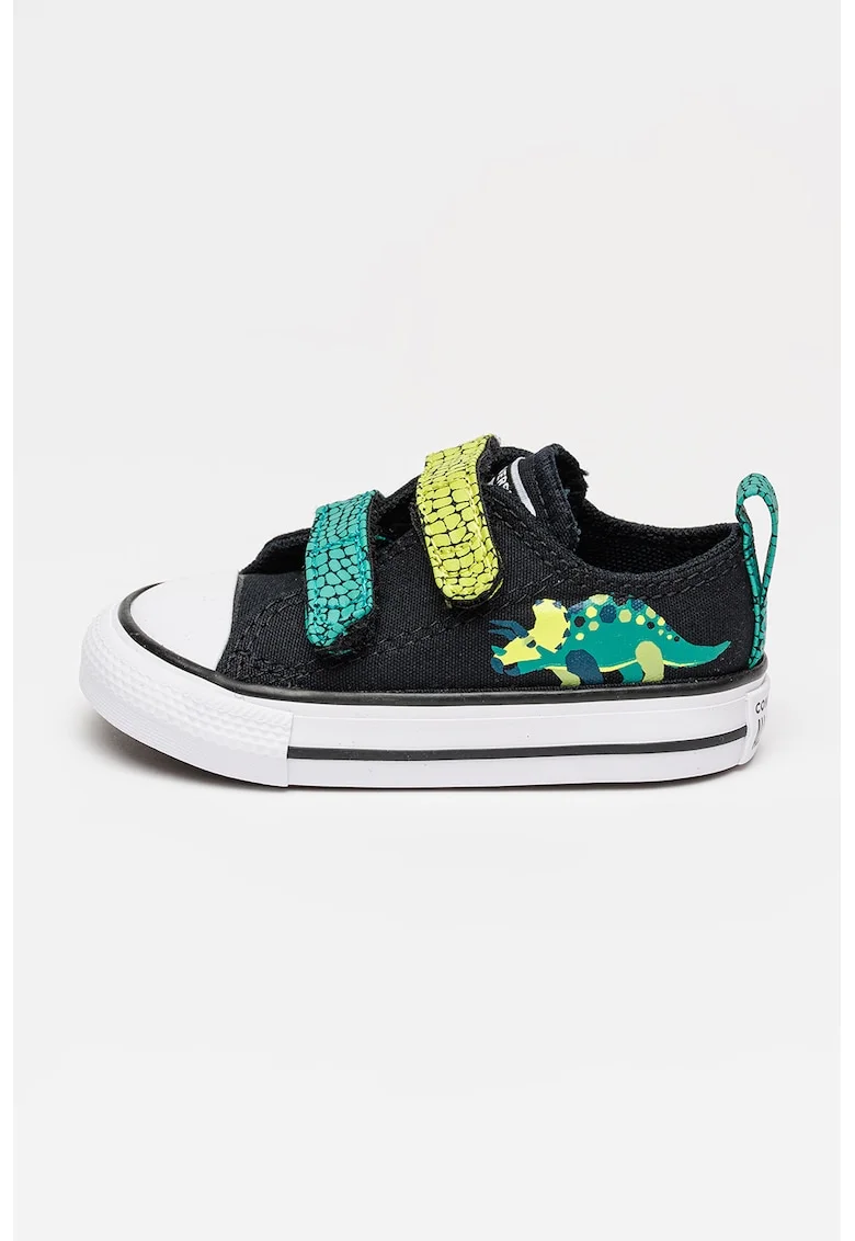 Pantofi sport cu inchidere velcro Chuck Taylor All Star Dinos Easy On, Verde/Negru